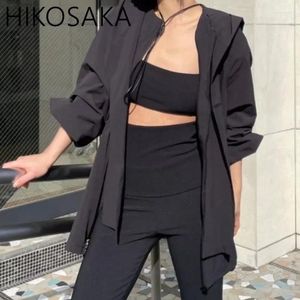 Kvinnors jackor japanska chic casual solskyddsjacka vårens sommar enkel dragkammare huva rockar kvinnor 2024 solid all-match utomhus topp