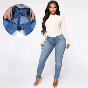 Jeans femminile donna sexy gallo aperto cuta