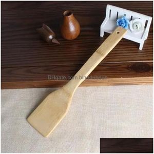 Utensili da cucina cucchiaio di bambù spata 6 stili portatili utensili in legno torni di cucina a fesseli di miscelazione fy7604 goccia consegna dhbvi