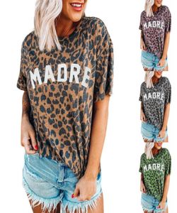 Women Designer T Shirts Womens Summer Fashion Leopard Brand Letter Printed Tees Tops Womens Luxury Crew Neck Short Sleeve Tshirts 1779038