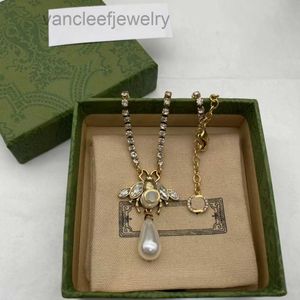 Дизайнерское жемчужное подвесное ожерелье для Woaman Diamond Top продукты латунные ожерелья модные ювелирные изделия запас