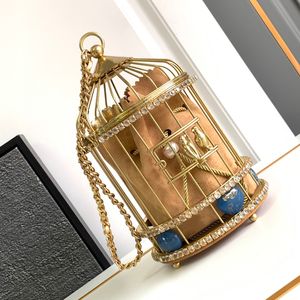 10A Designer Bag Top-kvalitet Collectible Runway Birdcage Bag Emamel och Rhinestone CraftSmanship för Ultimate Luxury Evening Handväskor