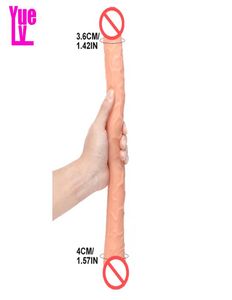 Yuelv 4636cm Super Long Double Head Dildo för kvinnor lesbisk vaginal gspot stimulerar konstgjord penis vuxen sexleksaker kuk kvinnliga1299076