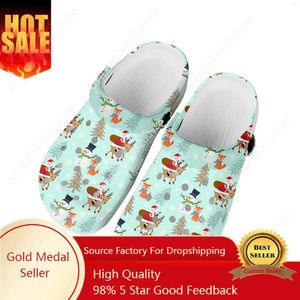 Casual Shoes Snowman Merry Christmas Snowflake Home Clogs Custom Water Mens Womens Teenager Garden Täppa Beach Hole High Quality Slipper