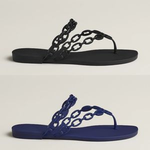 Summer Womens tofflor Sandaler Designer tofflor Luxury Flat Heels Fashion Comfort Flat Slippers Beach Slippers With Box och Dust Bag35-42
