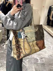 High-end trend designer tote Bag Women's Denim Fashion crossbody Bag Single shoulder bag
