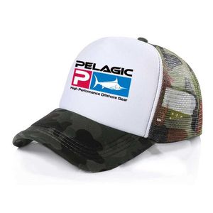 Ball Caps Big Head Pelagic Fishing Trucker Cap Men Funny Hat Baseball Cap Orful Summer Summer Unisex Mesh Caps Camouflage wojskowe T240429