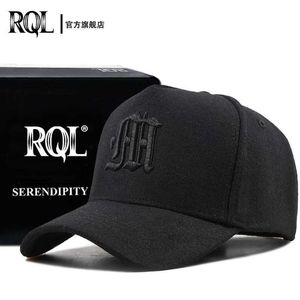 Bollkåpor Mens Winter Wool Hat Thick Warm High Dome Baseball Hat Stor storlek Truck Hat Justerbar Buckle Back Fashionable Sports Hat T240429