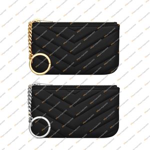 Ladies Fashion Casual Designer Luxury Caviar MATELASS Key Pouch Coin Purse Wallet Grain De Poudre Embossed Leather Business Card Holder 241j