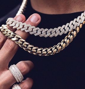 Anpassade Miss Jewelry Hip Hop 18K Gold Diamond Necklace Iced Out Cuban Link -kedjor för Men3466630