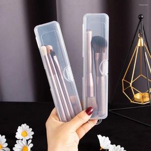 Storage Bottles With Snap Makeup Brush Box Multifunctional Transparent Sundries Cutlery Large Capacity Stationery Organizer