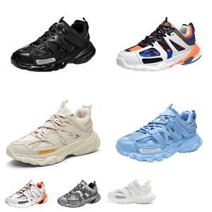 Designer Triple-S Track 3s Running Shoes Sneakers UNC Blue Wolf Gray Black White Orange Mens Womens Outdoor Trainers 36-44 EUR