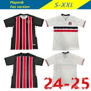 3xl 4xl 2024 25 Santa Cruz Mens Futbol Formaları Ev Uzakta Siyah Kırmızı Uzakta Özel Baskı Beyaz Futbol Gömlekleri Kısa Kollu Yetişkin Üniformaları Kısa Kollu