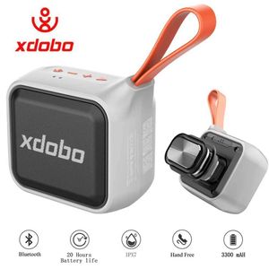 Портативные динамики XDOBO 12W 3300MAH Bluetooth -динамик IPX7 водонепроницаемый беспроводной динамик Subwoofer Bass Bt TF Play Soundbar Outdoor Doubepeaker J240505