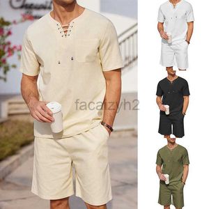 Herren-Trainingsanzüge Streetwear 2024 Herren Street gedrucktes T-Shirt Trendy Sommer kurzärmeliges Freizeit-Mode-Set für Männer Mode-Set
