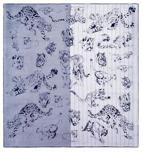 Dubblar Silk Square Scarf Women Animal Leopard Print Shawl Vintage Kerchief Neck -halsdukar Kvinnliga pannbandsdukar för damer 905697532