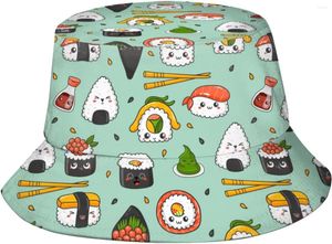 Berets Kawaii Sushi Bucket Hat - Funny Japanese Style Summer Sun For Men And Women