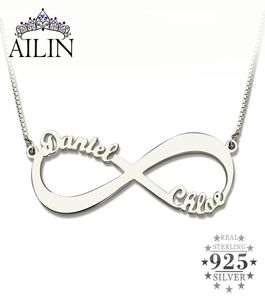 Ailin Personalized Infinity Necklace Twame Necklace Silver Infinity Nome Collana Love non ha fine Gioielli Gioielli Gioielli NAMBINI J8494380