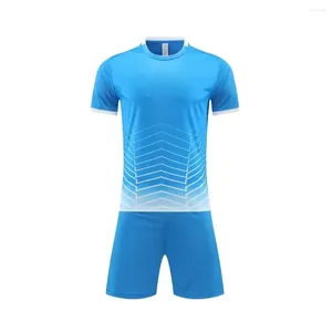 Testes masculinos 2024/24 Aldult Outdoor Running Training Use camisa Men e Kids Home Away Games Kits de futebol curto 7706