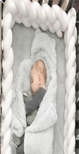 CUSHionDecorative Pillow Baby Bed Bumper 4 Strands Knutade flätad 123 m Crib Cotton Knot Protector Decor RoomcushionDecorative2446032