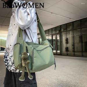 Väska baowomen kvinnor handväska avslappnad stor axel nylon tote svart grön vit röd handväskor mamma shopping väskor vattentäta bolsor