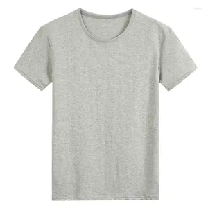 Men's T Shirts Summer Cotton T-Shirt Solid Color Soft Touch Fabric Basic Tops Tees Casual Men Clothing Fashion