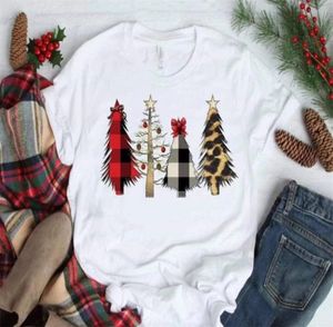 White T Shirt Christmas Tree Top Women Short Sleeve Tshirt Casual Plus Size Women Tops Tee Female Summer White Tee8318618