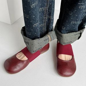 Scarpe casual Donne piatte sneaker in pelle autentica slittamento rotondo di punta di piedi su moca e centesimi piattaforma piattaforma ledies estate