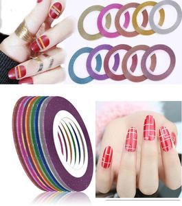 11 Rolls Nail Art Glitter Gold Silver Red Stripping Tape Line Nail Sticker DIY Accessories Matte Stickers Nail Art Decoration2540769