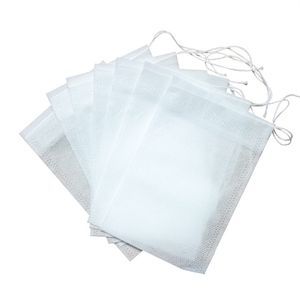 100 Pcs/Lot Tea Filter Bag Strainers Tools Non-woven fabric Disposable Infuser Empty Bags with Drawstring Pouch LT950