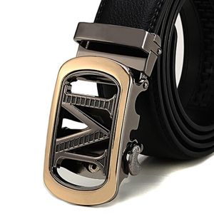 Men Leather belts Top Grade luxury belts M Buckle Casual fashion design Men Accessories belts free shipping 215U