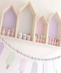 bedroom wall Shelf DIY Original Wood House Storage Shelf Organization swing shelf Home Decor kids room wall decoration T223033549861