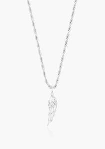 Bt Gift Courage Mens Stainls Steel Pendant 14K Gold Plated Angel Feather Wing Necklace6454074