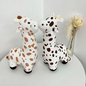 35CM Lovely Giraffe Plush Toy Stuffed Animals Cartoon Brown Coffee Giraffa Plushie Baby Comfort Toy Kids Playmate Birthday Christmas Gift Doll