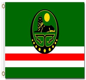 Chechen National Flag 90x150cm 100d Polyester Fabric Poster 3x5ft Alla länder officiella standardbannrar trycker dekoration7508148