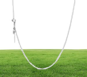 100 925 Sterling Silver Classic Cable Chain Necklace Fit European Pendants and Charms Fashion Women Wedding Engagement Jewelry Ac2689447