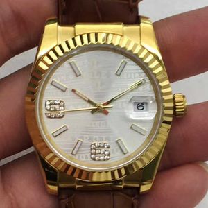 Watch Watch Watches Watches AAA AUA Automatic Mechanical Watch Lao Jia ya Gold White Night Glow 69 رقمًا أوتوماتيكيًا آلة ميكانيكية Haw