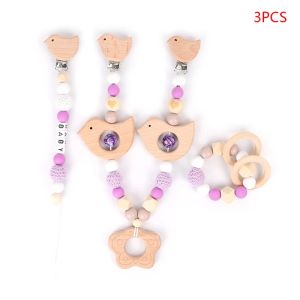 ブロック3 pcs/set baby pram pendant rattle pacifierチェーンクリップブレスレット乳児