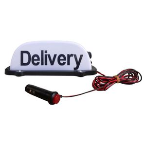 Decorative Lights 12V Delivery Sign Light For Car Magnetic Waterproof Taxi Cab Roof Top Illuminated Led Sealed Base With Power Drop Dhofl