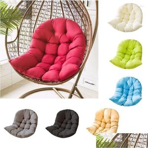 Cushion/Decorative Pillow Swing Hanging Basket Seat Garden Outdoor Chair Hammock Egg Cusion Pad Balcony Rocking Drop Delivery Home Tex Otmro