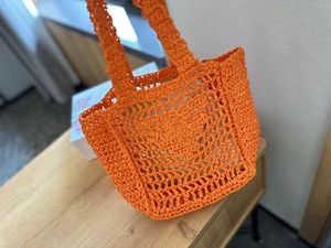 Borsa per design della borsa di lusso Borsa da spiaggia borsetta femminile Sunshine Erba intrecciata per spalla intrecciata borsetta per borsetta media marca 22 cm