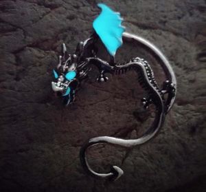 Hoop Huggie Luminous Dragon Earrings Black Man and Female 3 Colors8714323