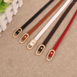 Belts Women Retro Snap Thin Belt Fashion Multicolour Jeans Dress Decoration Simple Korean Style Pu Leather Small