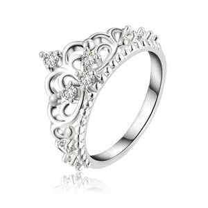 Cluster Rings Fashion Ring Women Lady Wedding Female Charm Raffinerad elegans Inlagd Stone Crown Fashion Jewelry H240504