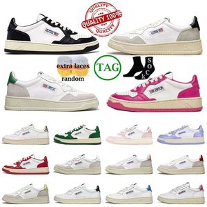 2024 Дизайнер-дизайнерские ботинки Action Casual Shoes Autries Platform Sneakers USA Верхний двухцветный розовый черная золотая панда