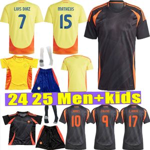 24/25 Colômbia James Columbia Equipe Nacional de Futebol 2024 2025 Camisa Away Away Camisetas D.Valayes Arango C. Chucho Cuadrado Man Kit Kit Soccer Jerseys