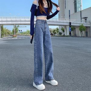 Women's Jeans Woman Demin Trousers Y2k Vintage High Waist Women Straight Denim Pants Baggy Street Casual For