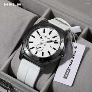 Wristwatches Helei Model promocyjny Modern Simple Khakifield Field Series Multifunkcyjny Kwarc Ruch 2024 Watch Watche Watche