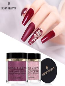 whole 3 in 1 Acrylic Dipping Nail Powders Glittering Nails Carving Extension Polymer French Nail Art Decorations 10ml8132817