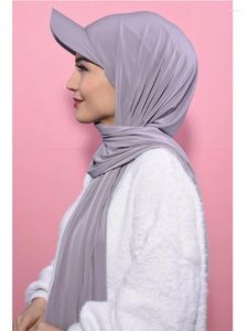 Ball Caps Musilm Women Chiffon Hijab с базовыми летними спортивными хиджабами готовы носить мгновенный спорт